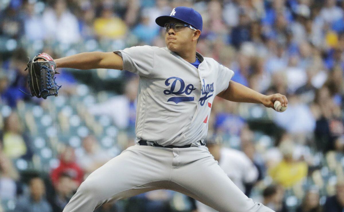 Julio Urias, “El Culichi”, lanzador mexicano de los Dodgers de Los Ángeles,  brillando 